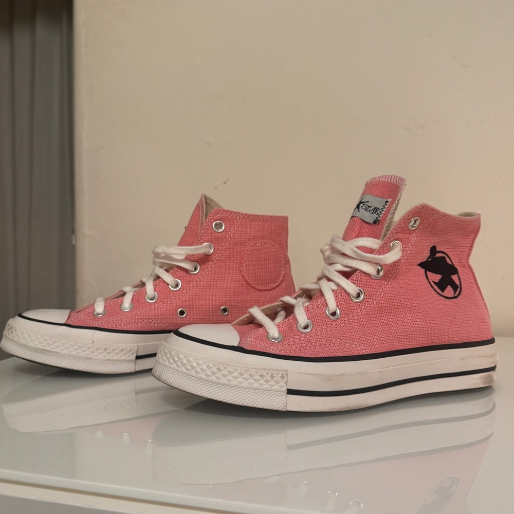 Converse Pink Canvas High-Tops